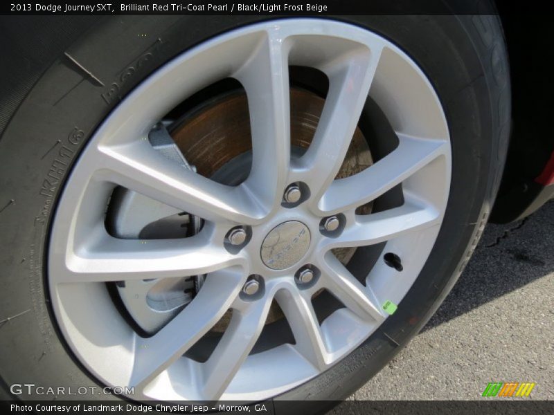 Brilliant Red Tri-Coat Pearl / Black/Light Frost Beige 2013 Dodge Journey SXT