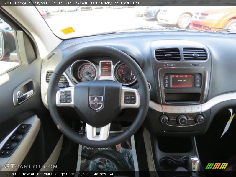 Brilliant Red Tri-Coat Pearl / Black/Light Frost Beige 2013 Dodge Journey SXT