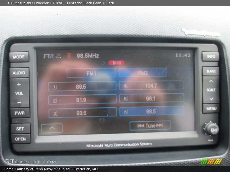 Labrador Black Pearl / Black 2010 Mitsubishi Outlander GT 4WD