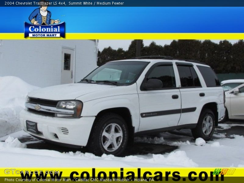 Summit White / Medium Pewter 2004 Chevrolet TrailBlazer LS 4x4