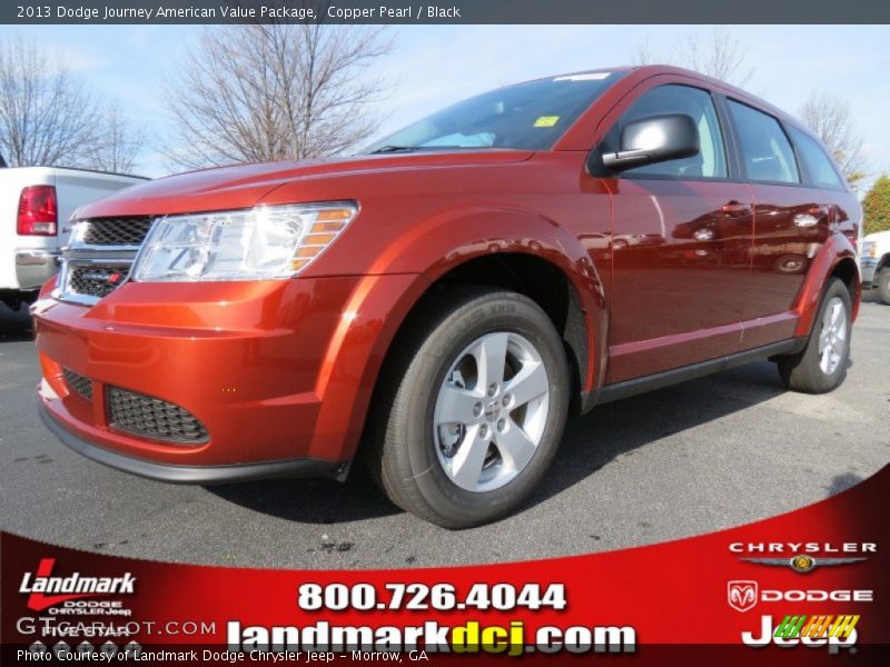 Copper Pearl / Black 2013 Dodge Journey American Value Package