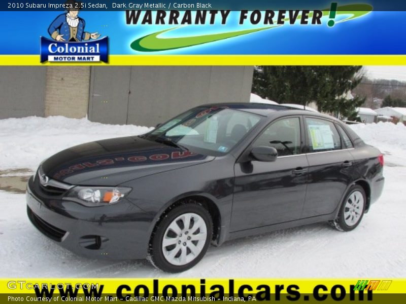 Dark Gray Metallic / Carbon Black 2010 Subaru Impreza 2.5i Sedan