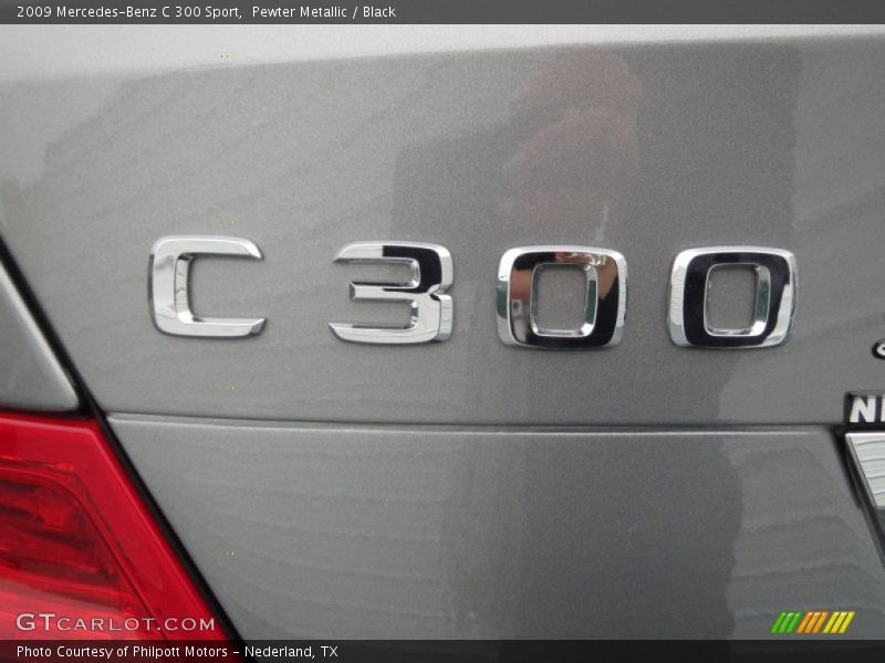 Pewter Metallic / Black 2009 Mercedes-Benz C 300 Sport