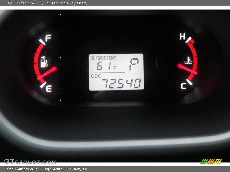Jet Black Metallic / Ebony 2009 Pontiac Vibe 2.4