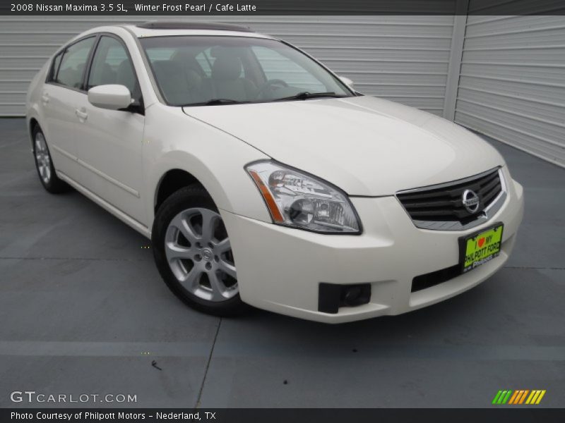 Winter Frost Pearl / Cafe Latte 2008 Nissan Maxima 3.5 SL