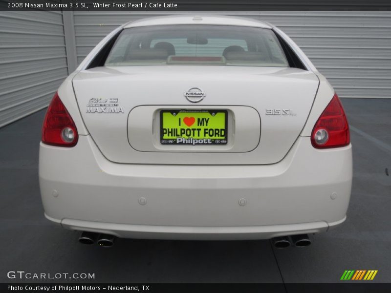 Winter Frost Pearl / Cafe Latte 2008 Nissan Maxima 3.5 SL