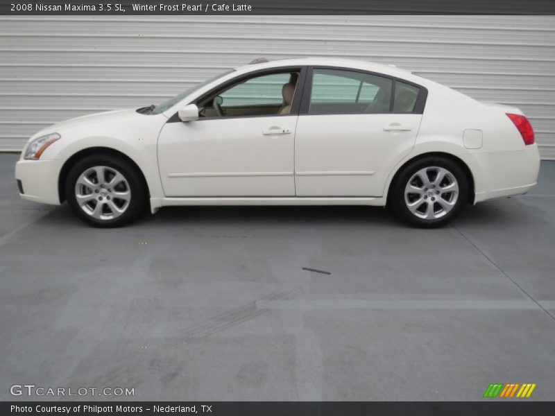 Winter Frost Pearl / Cafe Latte 2008 Nissan Maxima 3.5 SL