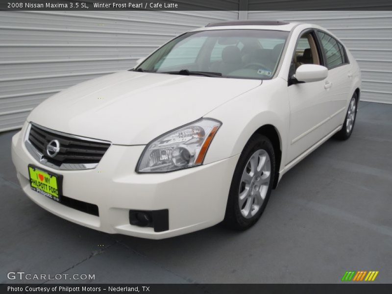 Winter Frost Pearl / Cafe Latte 2008 Nissan Maxima 3.5 SL