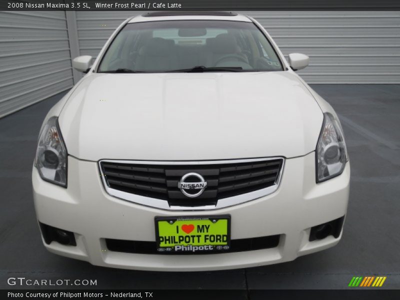 Winter Frost Pearl / Cafe Latte 2008 Nissan Maxima 3.5 SL