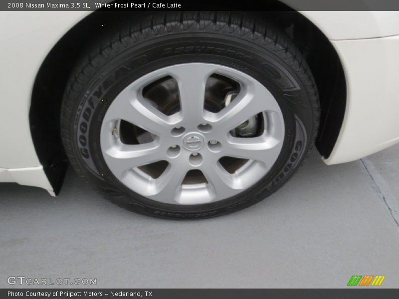 Winter Frost Pearl / Cafe Latte 2008 Nissan Maxima 3.5 SL