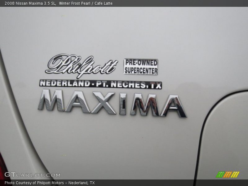 Winter Frost Pearl / Cafe Latte 2008 Nissan Maxima 3.5 SL