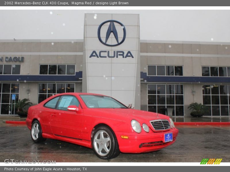 Magma Red / designo Light Brown 2002 Mercedes-Benz CLK 430 Coupe