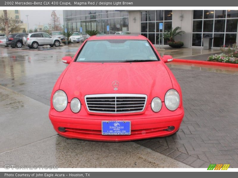 Magma Red / designo Light Brown 2002 Mercedes-Benz CLK 430 Coupe