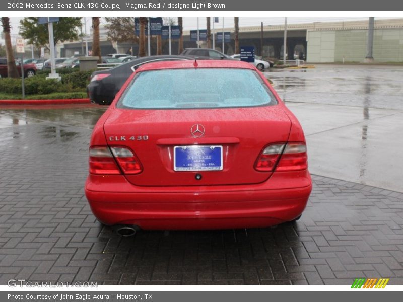 Magma Red / designo Light Brown 2002 Mercedes-Benz CLK 430 Coupe