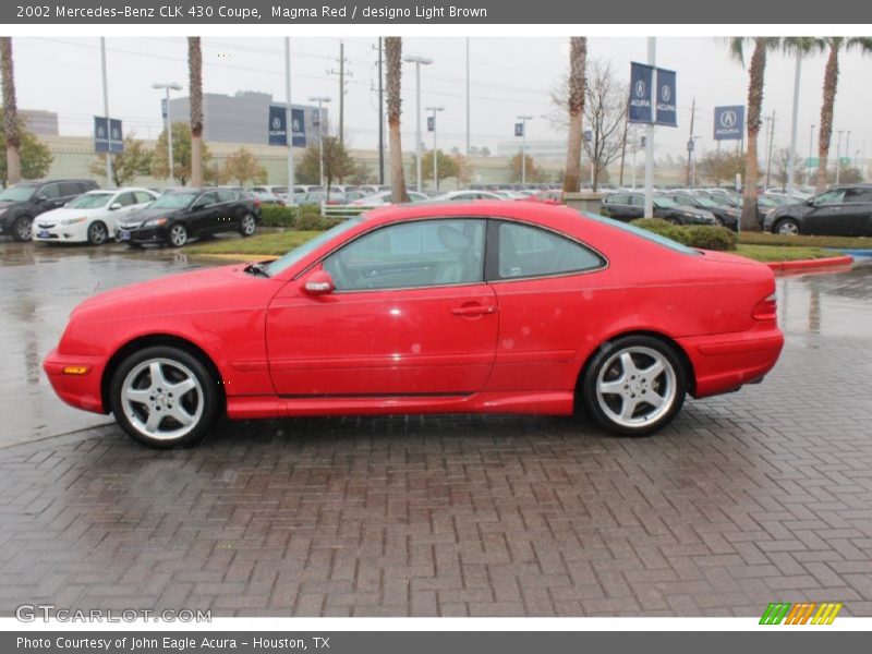Magma Red / designo Light Brown 2002 Mercedes-Benz CLK 430 Coupe