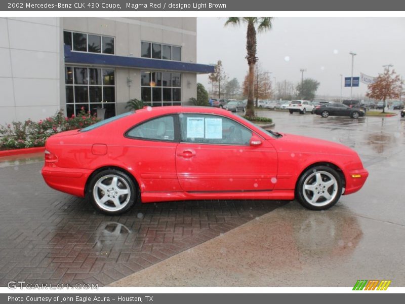 Magma Red / designo Light Brown 2002 Mercedes-Benz CLK 430 Coupe