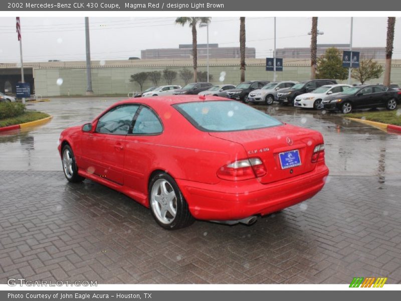 Magma Red / designo Light Brown 2002 Mercedes-Benz CLK 430 Coupe