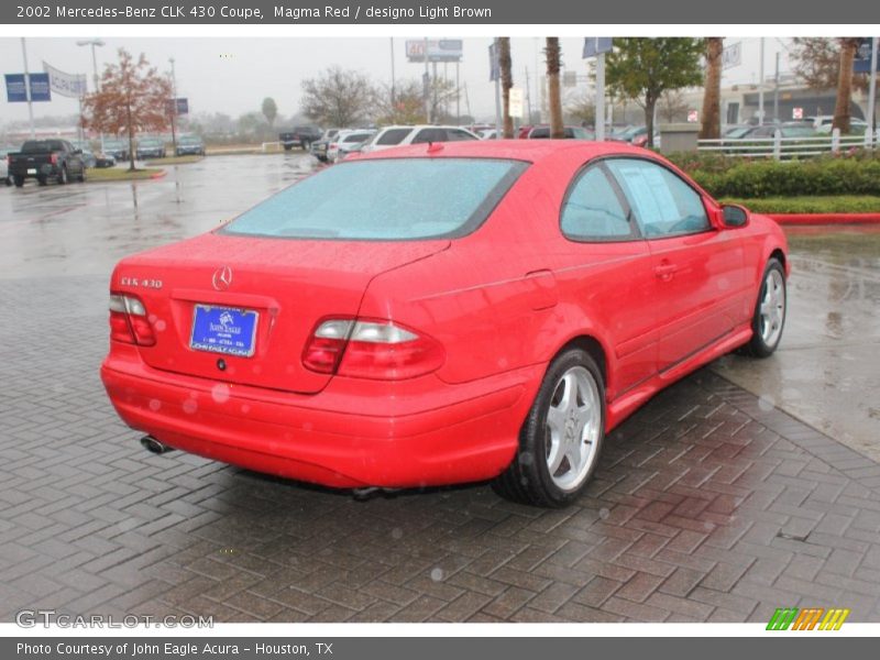 Magma Red / designo Light Brown 2002 Mercedes-Benz CLK 430 Coupe