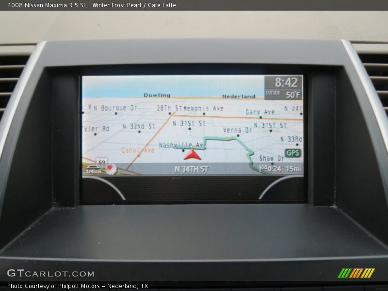 Winter Frost Pearl / Cafe Latte 2008 Nissan Maxima 3.5 SL