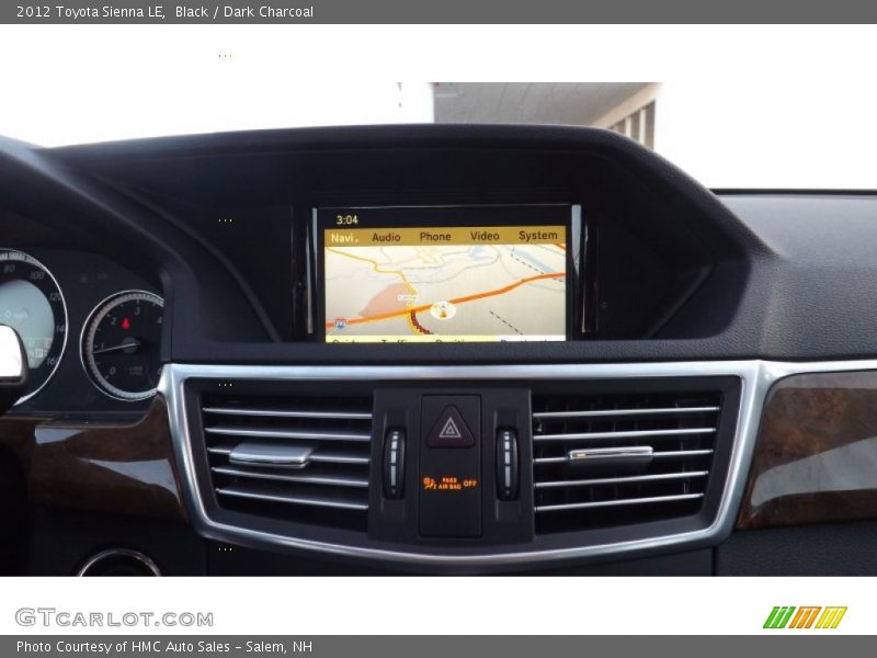 Black / Dark Charcoal 2012 Toyota Sienna LE