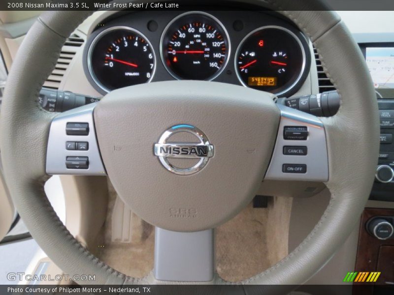 Winter Frost Pearl / Cafe Latte 2008 Nissan Maxima 3.5 SL