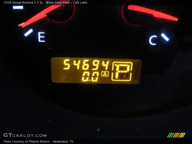 Winter Frost Pearl / Cafe Latte 2008 Nissan Maxima 3.5 SL