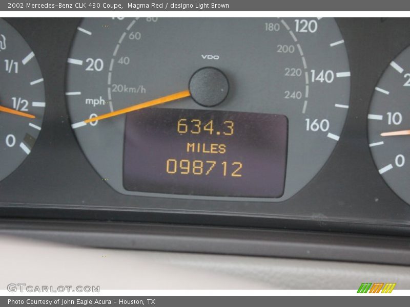 Magma Red / designo Light Brown 2002 Mercedes-Benz CLK 430 Coupe