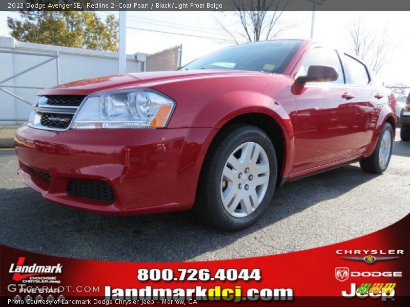 Redline 2-Coat Pearl / Black/Light Frost Beige 2013 Dodge Avenger SE