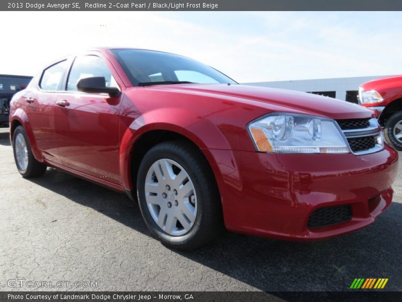 Redline 2-Coat Pearl / Black/Light Frost Beige 2013 Dodge Avenger SE