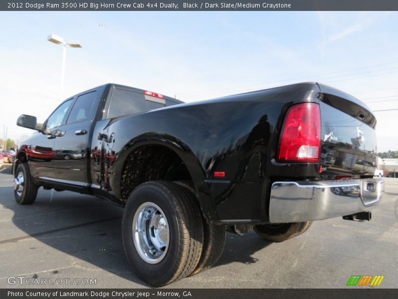 Black / Dark Slate/Medium Graystone 2012 Dodge Ram 3500 HD Big Horn Crew Cab 4x4 Dually