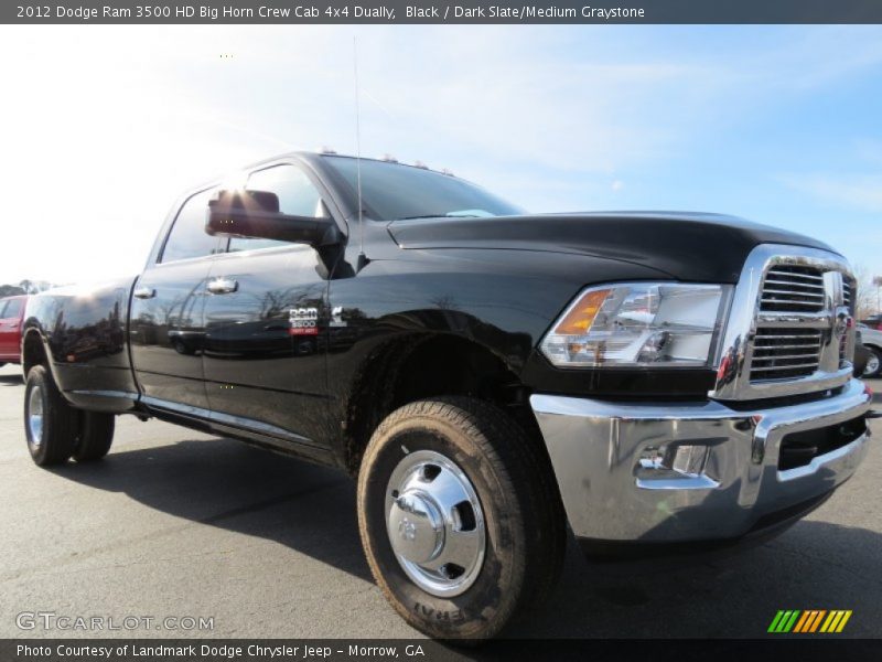 Black / Dark Slate/Medium Graystone 2012 Dodge Ram 3500 HD Big Horn Crew Cab 4x4 Dually
