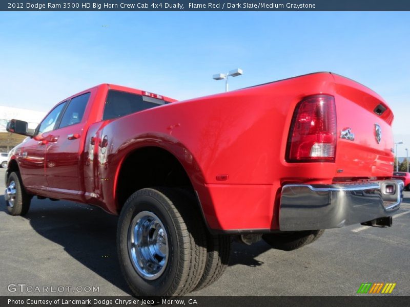 Flame Red / Dark Slate/Medium Graystone 2012 Dodge Ram 3500 HD Big Horn Crew Cab 4x4 Dually