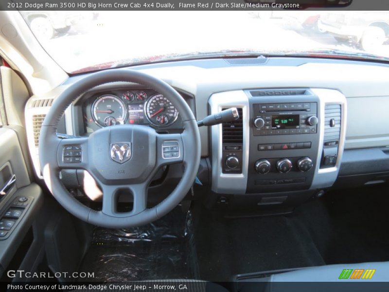 Flame Red / Dark Slate/Medium Graystone 2012 Dodge Ram 3500 HD Big Horn Crew Cab 4x4 Dually