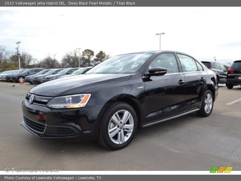 Deep Black Pearl Metallic / Titan Black 2013 Volkswagen Jetta Hybrid SEL
