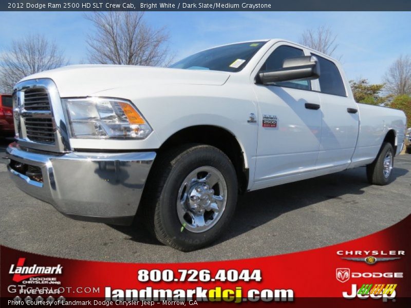 Bright White / Dark Slate/Medium Graystone 2012 Dodge Ram 2500 HD SLT Crew Cab
