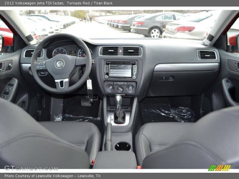 Tornado Red / Titan Black 2013 Volkswagen Jetta TDI Sedan