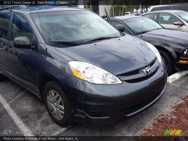 Slate Metallic / Taupe 2010 Toyota Sienna LE