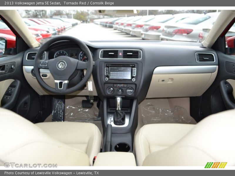 Tornado Red / Cornsilk Beige 2013 Volkswagen Jetta SE Sedan