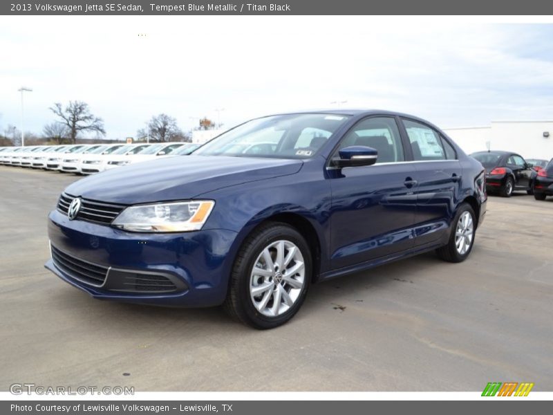 Tempest Blue Metallic / Titan Black 2013 Volkswagen Jetta SE Sedan