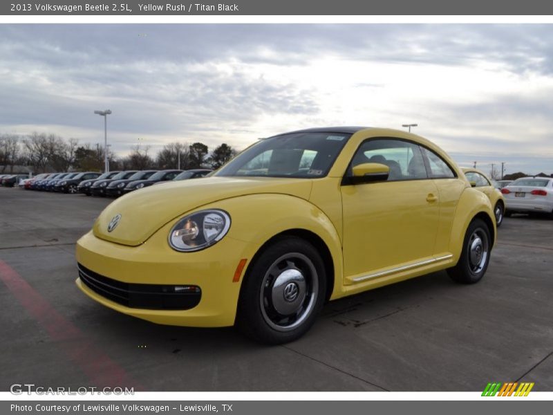 Yellow Rush / Titan Black 2013 Volkswagen Beetle 2.5L