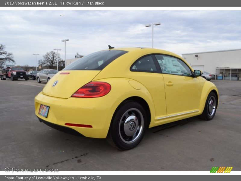 Yellow Rush / Titan Black 2013 Volkswagen Beetle 2.5L