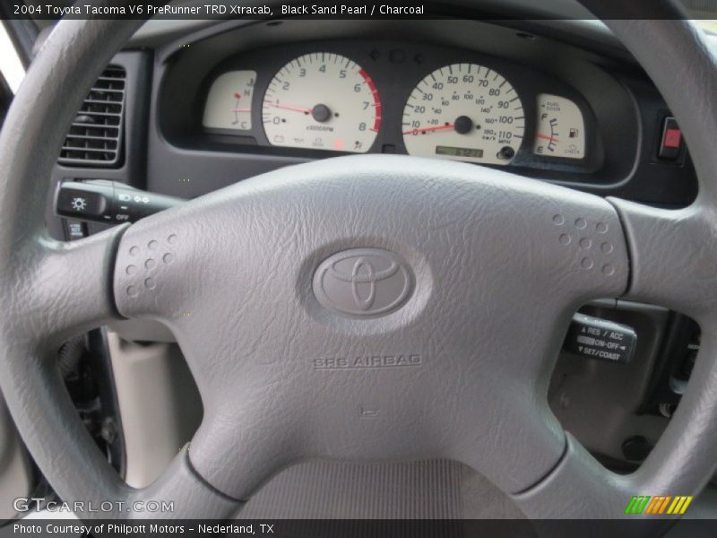 Black Sand Pearl / Charcoal 2004 Toyota Tacoma V6 PreRunner TRD Xtracab