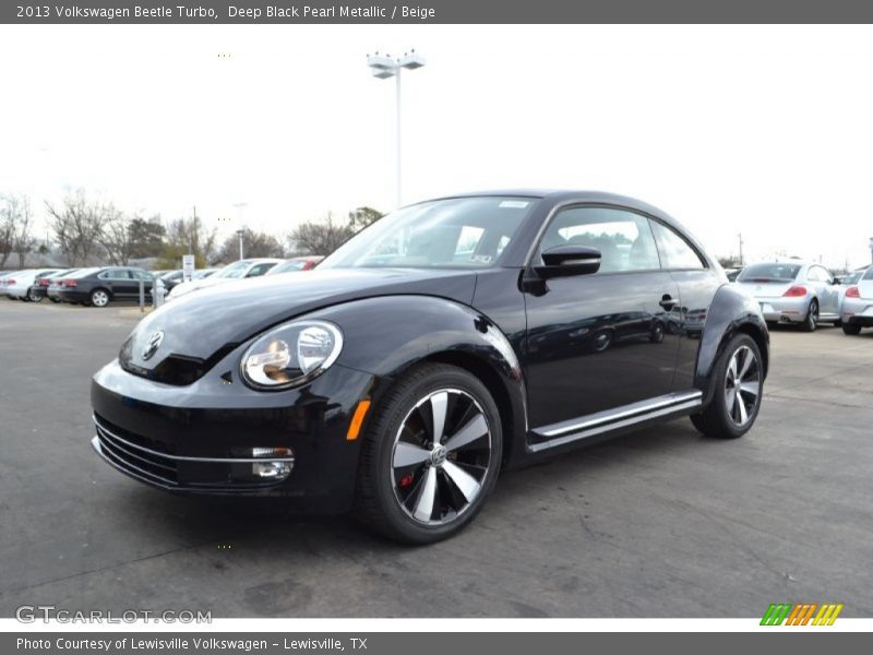 Deep Black Pearl Metallic / Beige 2013 Volkswagen Beetle Turbo