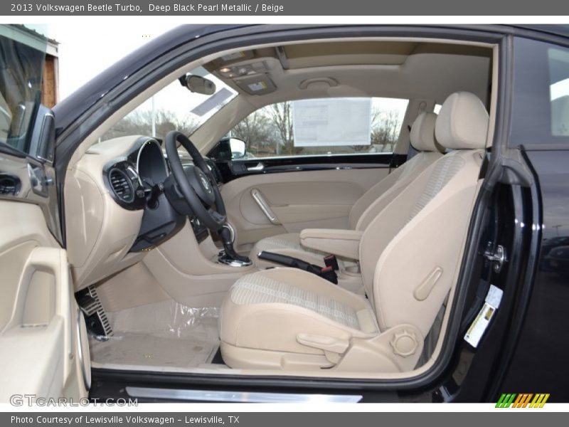 Deep Black Pearl Metallic / Beige 2013 Volkswagen Beetle Turbo