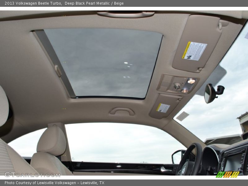 Deep Black Pearl Metallic / Beige 2013 Volkswagen Beetle Turbo