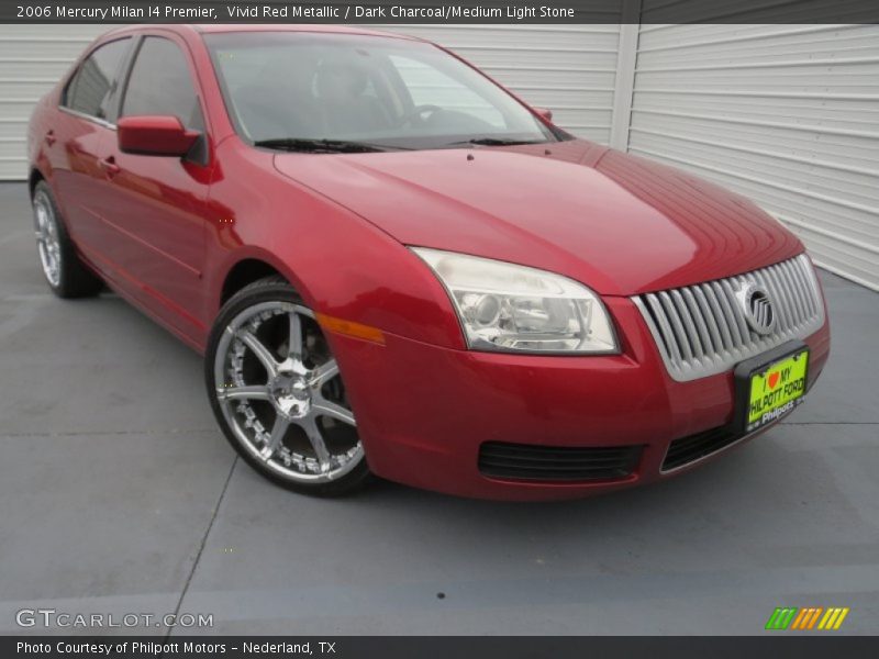 Vivid Red Metallic / Dark Charcoal/Medium Light Stone 2006 Mercury Milan I4 Premier