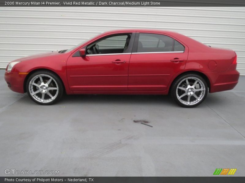 Vivid Red Metallic / Dark Charcoal/Medium Light Stone 2006 Mercury Milan I4 Premier