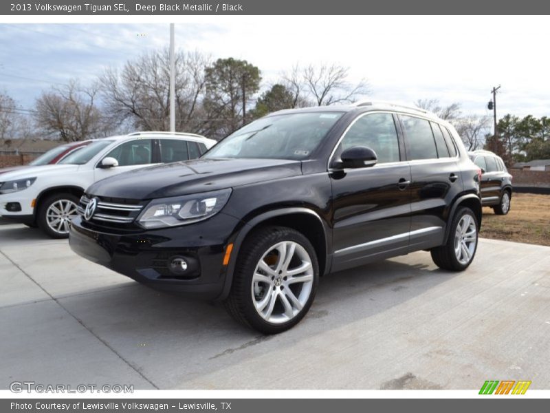 Deep Black Metallic / Black 2013 Volkswagen Tiguan SEL