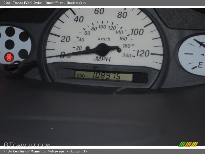 Super White / Shadow Gray 2001 Toyota ECHO Sedan