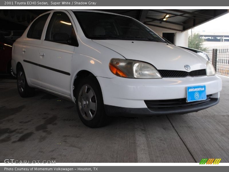 Super White / Shadow Gray 2001 Toyota ECHO Sedan